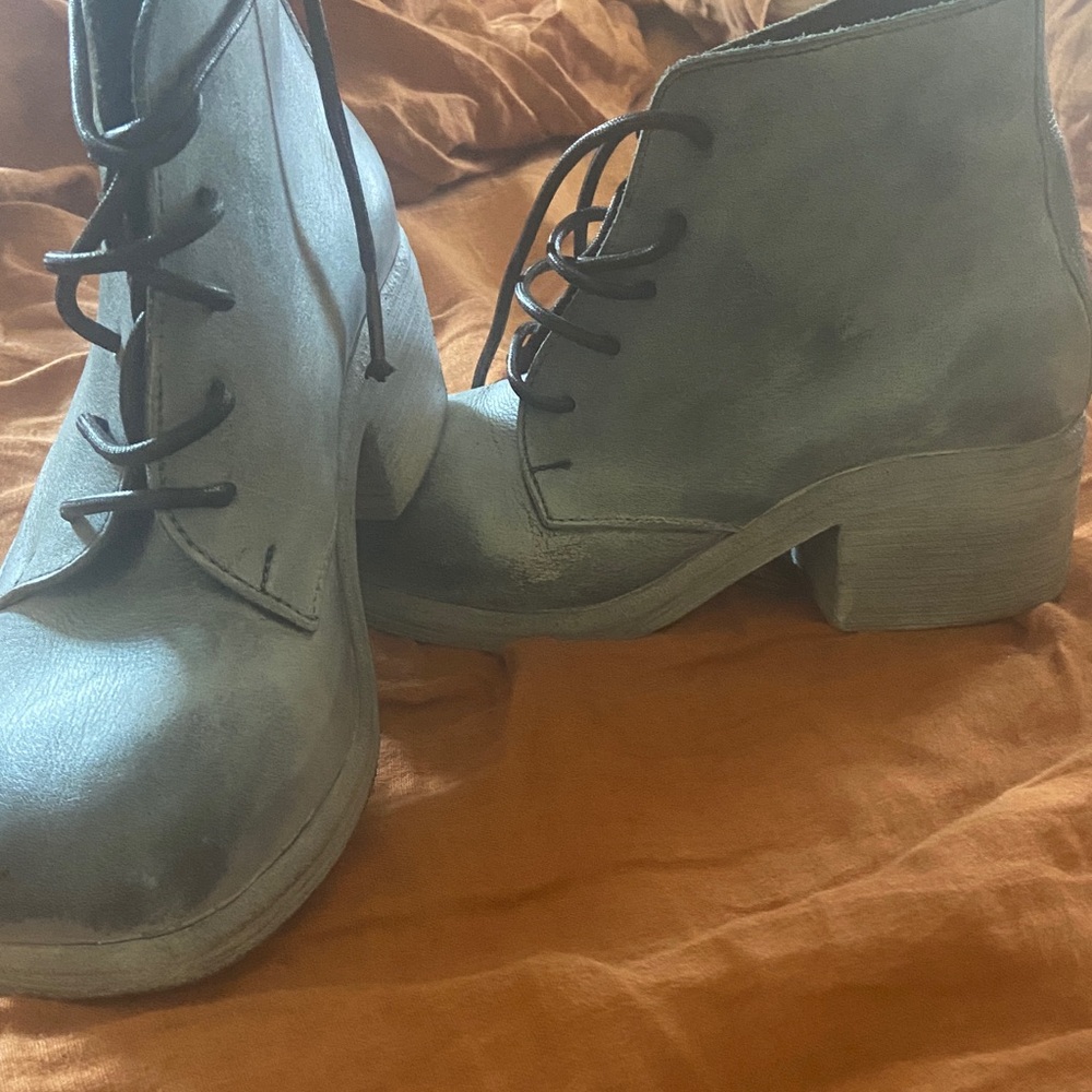Nutsa Modebadze very rare lace up moto boots
